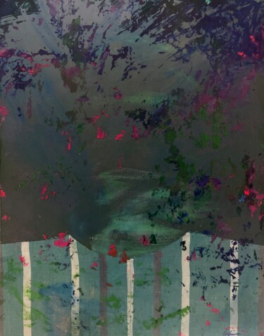 Картина под названием "The Abstract Face i…" - Gela Mikava, Подлинное произведение искусства, Акрил