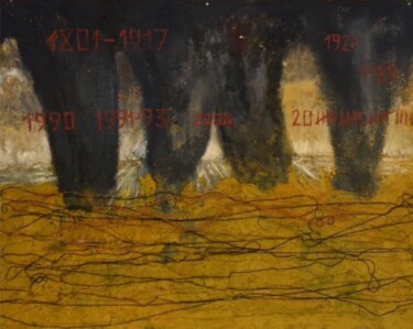 Peinture intitulée "Occupation of Georg…" par Gela Mikava, Œuvre d'art originale, Huile