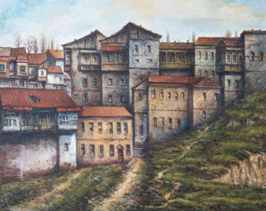 Pintura intitulada "Старый Тбилиси" por Gela Philauri, Obras de arte originais, Óleo