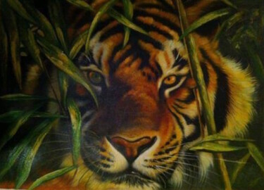 Painting titled "The hunt" by Gemma Andrews, Original Artwork, Oil