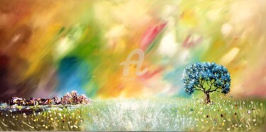 Painting titled "Colorful Dream" by Gena Genadyj, Original Artwork, Acrylic