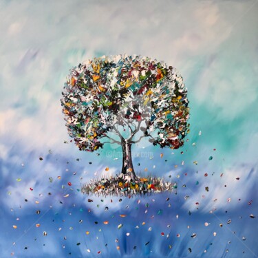 Malerei mit dem Titel "Tree of Life" von Gena Genadyj, Original-Kunstwerk, Acryl