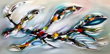 Malerei mit dem Titel "Colorful Toughts.." von Gena Genadyj, Original-Kunstwerk, Acryl