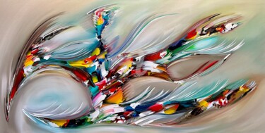 Pintura intitulada "Colorful Thoughts…." por Gena Genadyj, Obras de arte originais, Acrílico