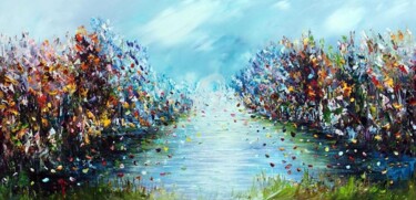 Malerei mit dem Titel "Colorful Nature." von Gena Genadyj, Original-Kunstwerk, Acryl