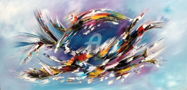 Painting titled "Flying." by Gena Genadyj, Original Artwork, Acrylic