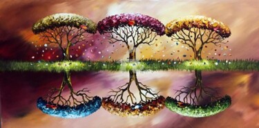 Peinture intitulée "Seasons" par Gena Genadyj, Œuvre d'art originale, Acrylique