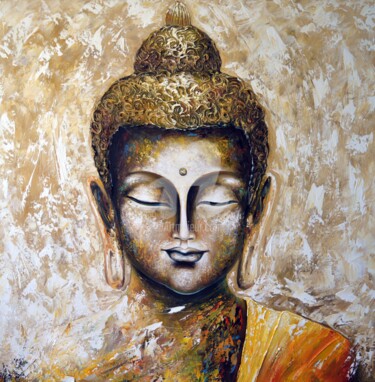 Painting titled "Buddha" by Gena Genadyj, Original Artwork, Acrylic
