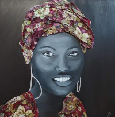 Painting titled "Aya" by Genevieve Sancere, Original Artwork, Oil