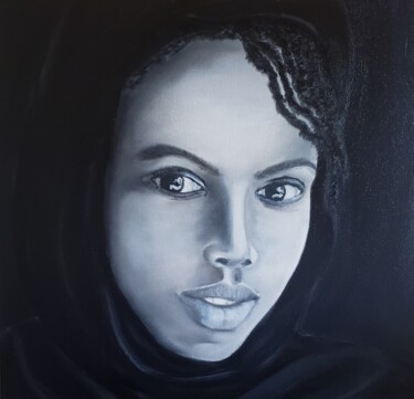 Painting titled "Saïda" by Genevieve Sancere, Original Artwork, Oil