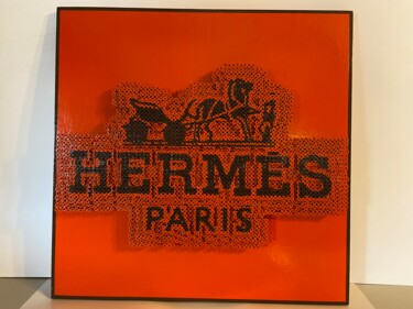 Scultura intitolato "3D Hermes Paris Box…" da Genedieve, Opera d'arte originale, Metalli