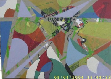 Pittura intitolato "frammenti femminili" da Santino Pintaudi, Opera d'arte originale