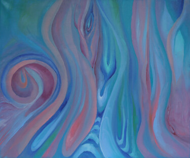 Painting titled "Air plexus" by Genevieva Milosskaya, Original Artwork, Oil