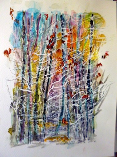 Painting titled "A17" by Geneviève Baud Caizergues, Original Artwork