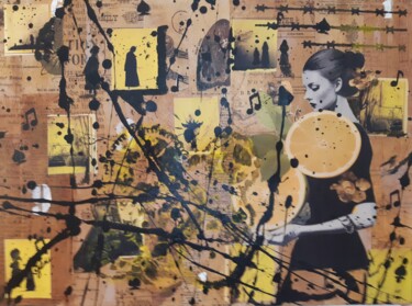Collages intitulée "Raffraichissement" par Geneviève Desjardins, Œuvre d'art originale, Collages Monté sur Châssis en bois