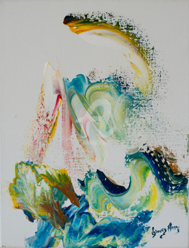 Peinture intitulée "suite-celeste-acryl…" par Geneviève Fleury-Anne, Œuvre d'art originale, Acrylique