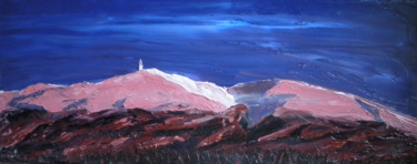 Malerei mit dem Titel "Le Mont Ventoux" von Genevieve Fraysse, Original-Kunstwerk, Öl