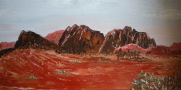 제목이 "Désert de Wadi ram…"인 미술작품 Genevieve Fraysse로, 원작, 기름