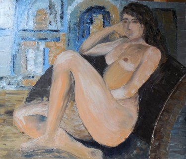 Peinture intitulée "Copie au musée de B…" par Genevieve Fraysse, Œuvre d'art originale, Huile