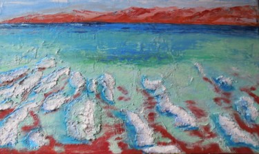 Peinture intitulée "Le sel de la Mer Mo…" par Genevieve Fraysse, Œuvre d'art originale, Huile