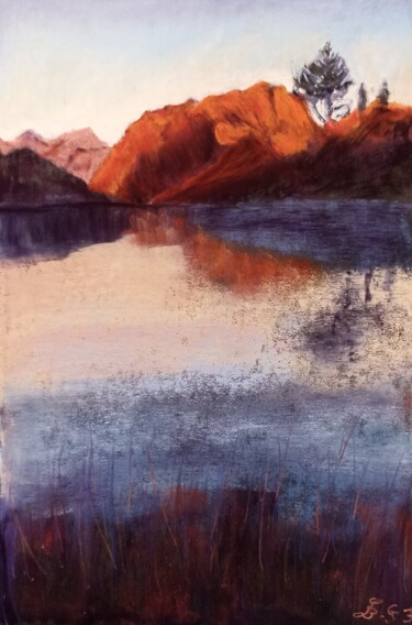 绘画 标题为“Le Lac Noir” 由Genevieve Fraysse, 原创艺术品, 粉彩