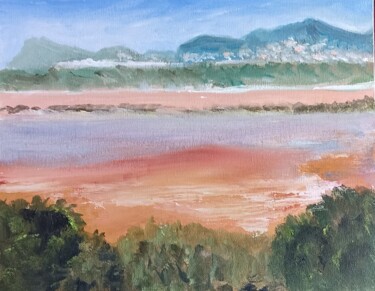 Pintura titulada "Les Salins des Pesq…" por Genevieve Fraysse, Obra de arte original, Oleo