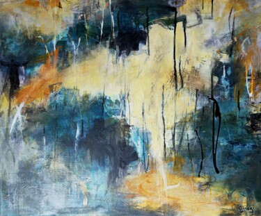 Painting titled "Climate change" by Geneviève Girod, Original Artwork, Acrylic