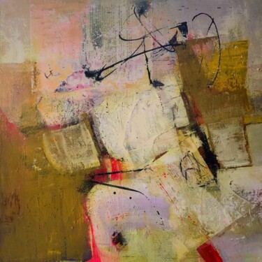 Картина под названием "Spin" - Geneviève Girod, Подлинное произведение искусства, Акрил Установлен на Деревянная рама для но…