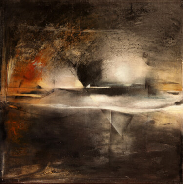Картина под названием "Ancre" - Geneviève Nicolas, Подлинное произведение искусства, Масло Установлен на Деревянная рама для…