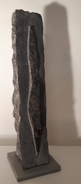 Sculpture titled "Fente vaginale 2" by Geneviève Vastrade, Original Artwork, Stone