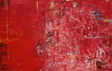 Ζωγραφική με τίτλο "rouges" από Geneviève K Ou Gen K, Αυθεντικά έργα τέχνης, Λάδι