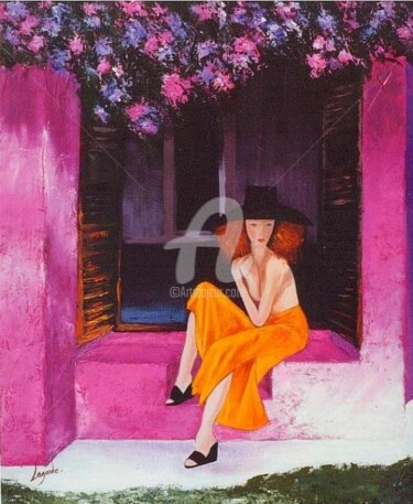 Schilderij getiteld "14  Rosalie" door Geneviève Lagarde, Origineel Kunstwerk, Olie
