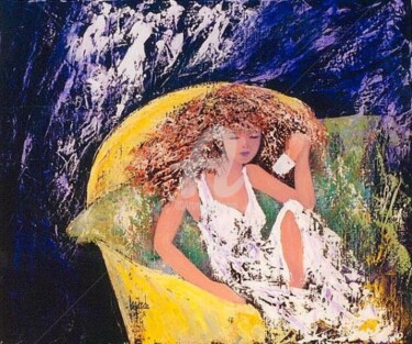 Peinture intitulée "141  Billet doux à…" par Geneviève Lagarde, Œuvre d'art originale, Huile