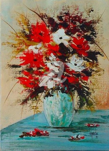 Schilderij getiteld "174 Bouquet des cha…" door Geneviève Lagarde, Origineel Kunstwerk, Olie