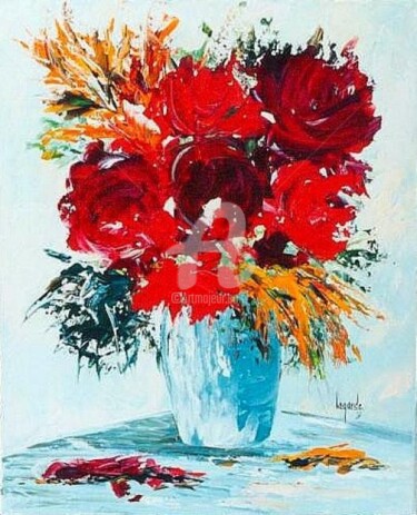 Peinture intitulée "175 Couleur pourpre" par Geneviève Lagarde, Œuvre d'art originale, Autre
