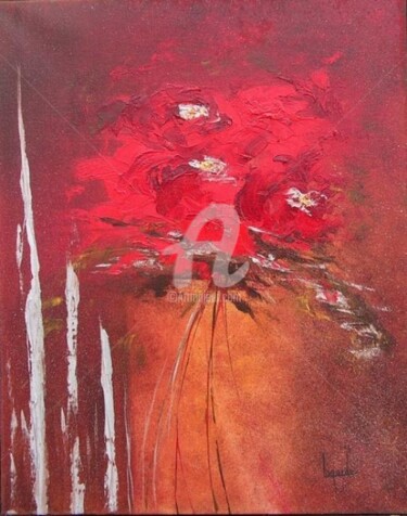 Painting titled "237  Coquelicots d'…" by Geneviève Lagarde, Original Artwork, Oil