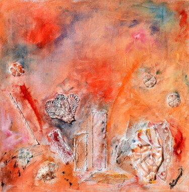 Pintura intitulada "JARDIN EXTRAORDINAI…" por Geneviève Lamya Pous, Obras de arte originais, Óleo