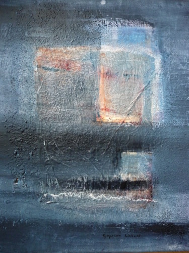 Painting titled "Blue" by Geneviève Liebert-Trenchant, Original Artwork, Acrylic