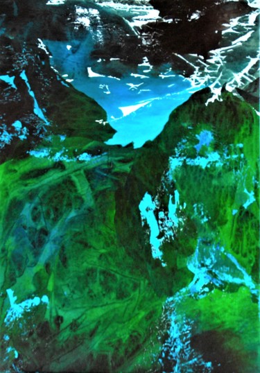 Malarstwo zatytułowany „Canada” autorstwa Gen Heller, Oryginalna praca, Akryl Zamontowany na Drewniana rama noszy