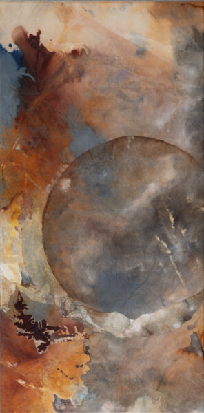 Pittura intitolato "Terre inconnue" da Gen Heller, Opera d'arte originale, Collages Montato su Telaio per barella in legno
