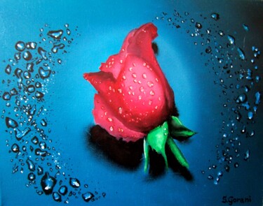 Peinture intitulée "Rose" par Geni Gorani, Œuvre d'art originale, Huile