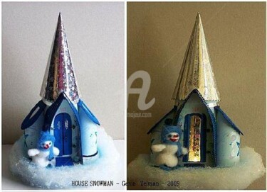 Ремесла под названием ""House snowman" -"Д…" - Genia Zelman, Подлинное произведение искусства