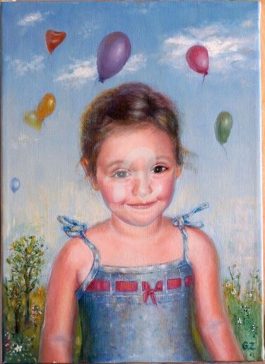Картина под названием "MY JOU - МОЯ РАДОСТЬ" - Genia Zelman, Подлинное произведение искусства, Масло
