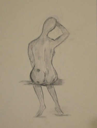 Painting titled "Confused Nude" by Genieve Dawkins, Original Artwork