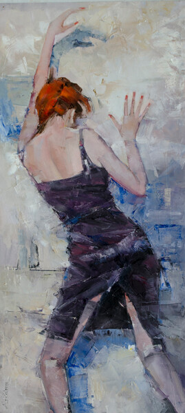 Painting titled "Figurative" by Gennadi Alekhnovich, Original Artwork, Oil Mounted on Wood Stretcher frame