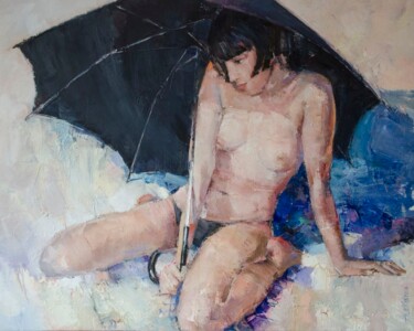 Peinture intitulée "A drop of rain" par Gennadi Alekhnovich, Œuvre d'art originale, Huile