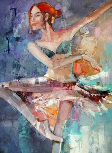 Painting titled "dance" by Gennadi Alekhnovich, Original Artwork, Oil