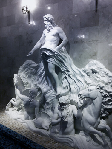 Sculpture titled "High relief " Neptu…" by Gennadi Boldyrev, Original Artwork, Resin Mounted on Other rigid panel