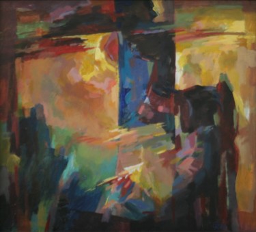 Malerei mit dem Titel "window" von Gennadi Kurlenkov, Original-Kunstwerk