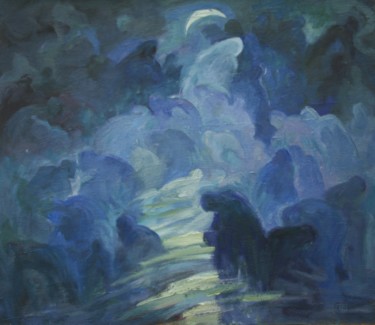 Painting titled "Paradise Lost" by Gennadi Kurlenkov, Original Artwork, Oil